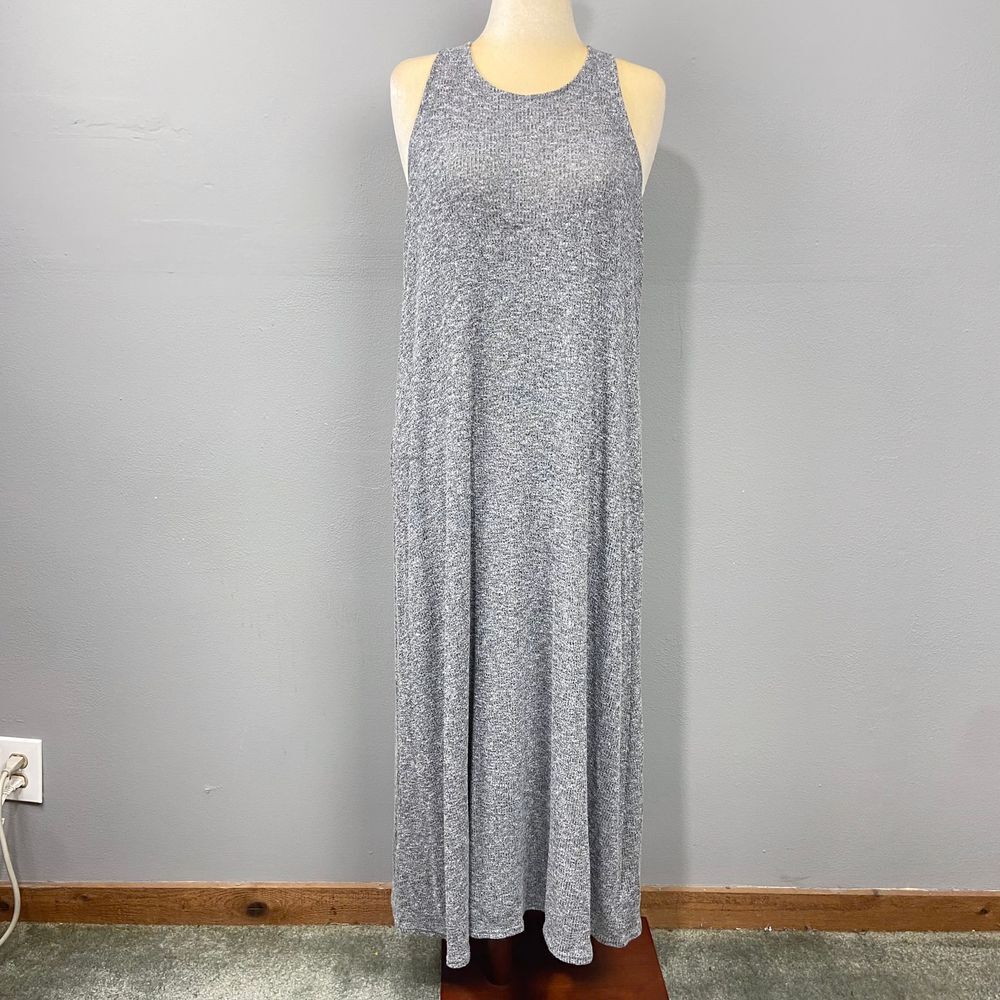 GAP Gray Maxi Dress Size M Racerback Minimalist Casual‎ Summer Beach Cover Up